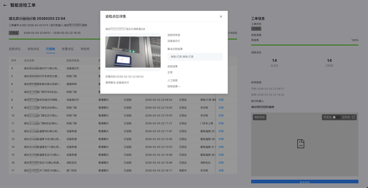 AI 智能分析与告警界面